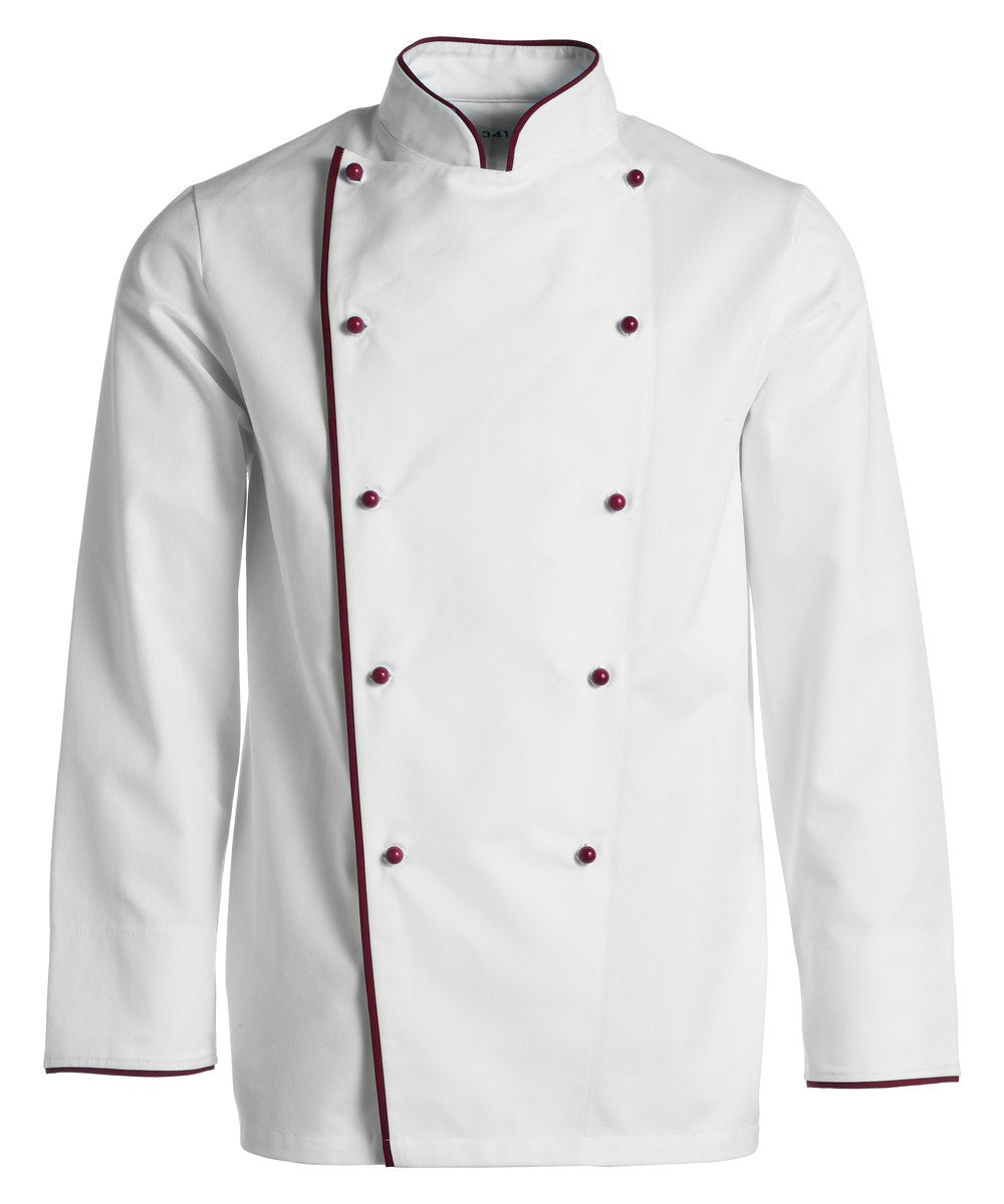 Chef jacket with piping