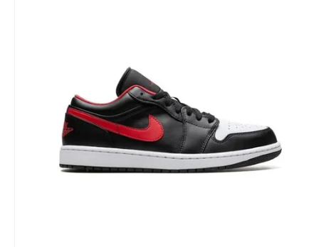 Air Jordan 1 Low - Black, White & Fire Red