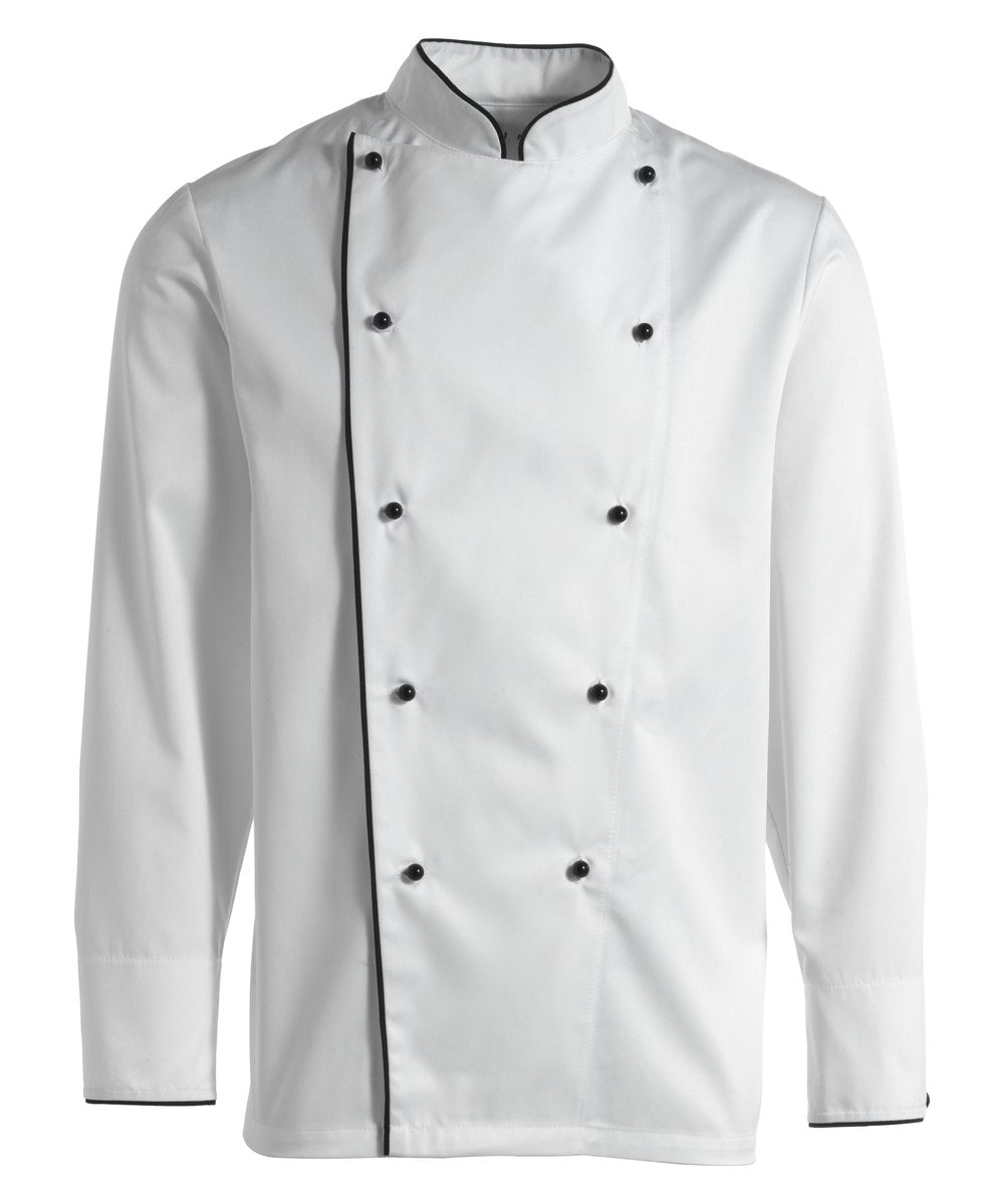 Chef jacket with piping