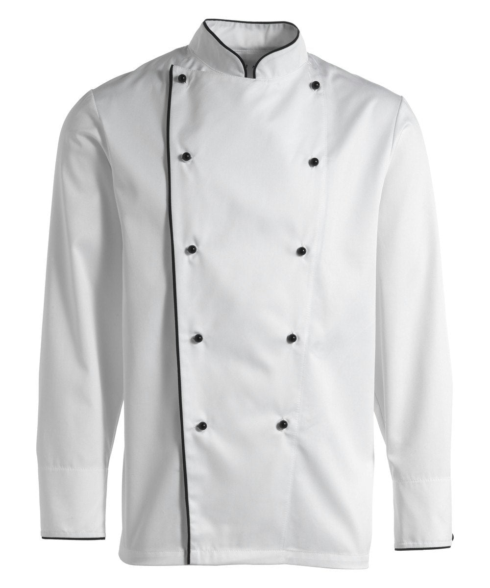 Chef jacket with piping